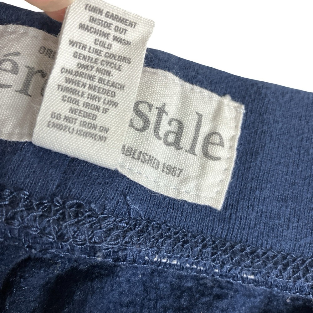 Aeropostale Wide Leg Flare Sweatpants Womens L Blue Raw Hem Mid Rise Y2K Preppy - Picture 8 of 14